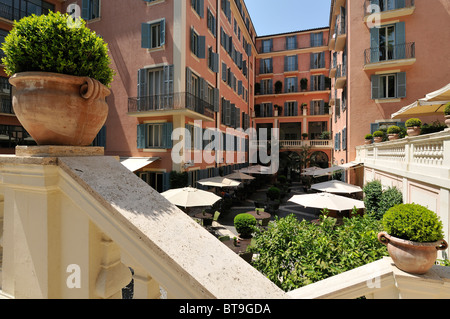 Rom. Italien. Garten des Hotel de Russie Stockfoto