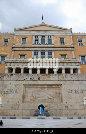 Griechische Parlamentsgebäude (Athen, Griechenland) Stockfoto