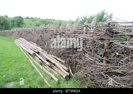 Im frühen Mittelalter Siedlung namens Amalang Zaun Stockfoto