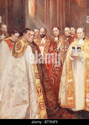Die Kirche und die Krönung von König George V. Stockfoto