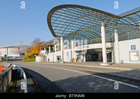 U-Bahnstation, Westfalenhalle Veranstaltungsort, Westfalenhallen, Dortmund, Nordrhein-Westfalen, Deutschland, Europa Stockfoto
