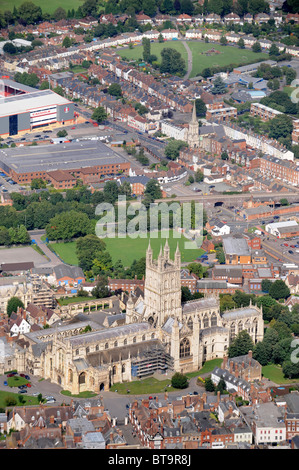 Luftaufnahme von Gloucester mit den Dom-UK Stockfoto