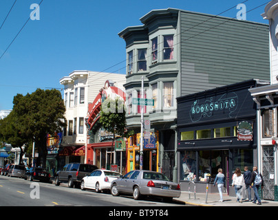 Die Haight Ashbury Viertel von San Francisco in Kalifornien, USA Stockfoto
