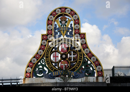 London, Chatham and Dover Railway anmelden Blackfriars Bridge, City of London, Greater London, England, Vereinigtes Königreich Stockfoto