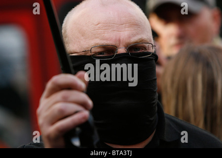 Rabbi Shifren verbindet EDL-Kundgebung in London Stockfoto