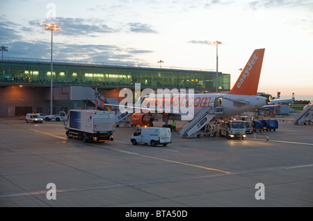 Passenger terminal, Flughafen Stansted, Essex, England. Stockfoto