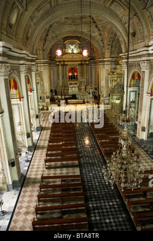 Innenraum der Kirche von San Agustín in Manila, Philippinen, ein Unesco-Welterbe. Stockfoto