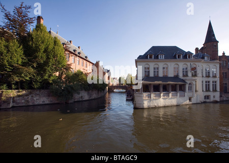 Morgendliche Aussicht des Duc de Bourgoigne Hotel, Brügge, Belgien, Europa Stockfoto