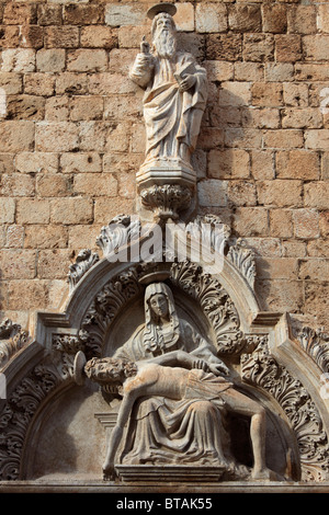 Kroatien, Dubrovnik, Franziskanerkloster, Statuen, Stockfoto