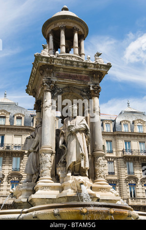 Gaspard Andre Fountain, Place des Jacobins, Lyon, Frankreich Stockfoto