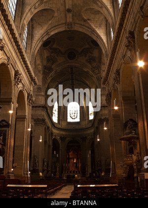 Paris, Frankreich St Sulpice Kirchenraum Stockfoto