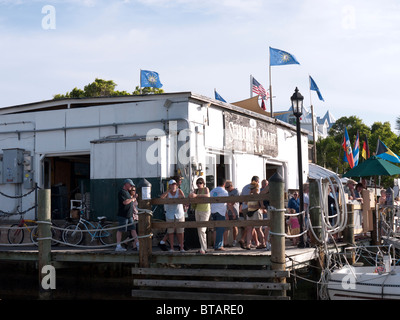 Die Kais vom Segeln Schiff der Appledore Schooner aus Key West in Florida USA Stockfoto