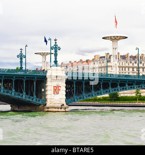 Uni-Brücke, Lyon, Frankreich Stockfoto