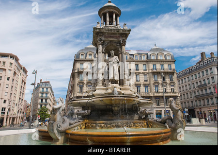 Gaspard Andre Fountain, Place des Jacobins, Lyon, Frankreich Stockfoto