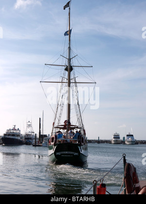 Die Kais vom Segeln Schiff der Appledore Schooner aus Key West in Florida USA Stockfoto