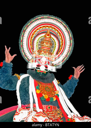 Diese Art von Charakter gehört zu Kathakali, eine spektakuläre klassischer Tanz-Drama von kerala Stockfoto