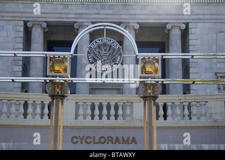 Melden Sie sich außerhalb der Cyclorama Atlanta Georgia USA Stockfoto