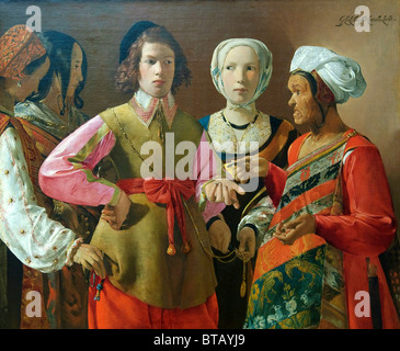 Die Wahrsagerin, wahrscheinlich 1630er Jahren von Georges De La Tour Stockfoto