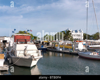 Die Kais vom Segeln Schiff der Appledore Schooner aus Key West in Florida USA Stockfoto