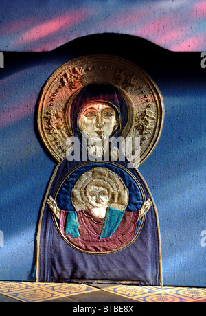 Tuch der Altar in der Marienkirche, Tenbury Wells, Worcestershire, England, UK Stockfoto