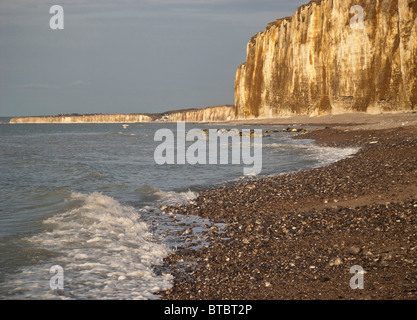 der Normandie Klippen in St. Valery-En-Caux im Morgengrauen horizontale Stockfoto