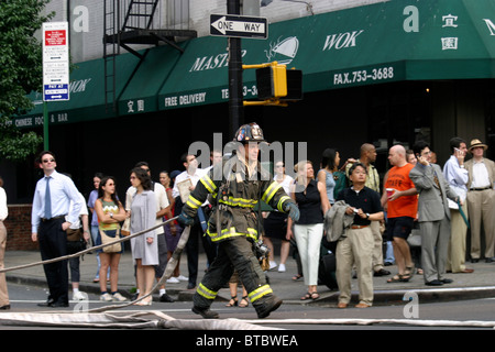 FDNY Linie ziehen Stockfoto