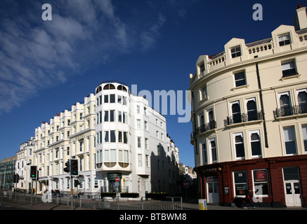 Regency Stil Häuser am Meer, Brighton, East Sussex, England, UK. Stockfoto