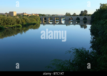 Römische Brücke und der Calahorra Turm in Cordoba, Spanien Stockfoto