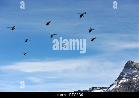 Axalp Schweizer Luftwaffen Übung und Flugshow Stockfoto