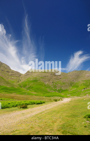 Mickleden Tal und Rosset Hecht im Sommer, englischen Lake District Stockfoto