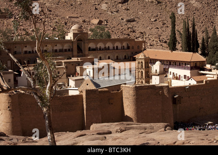 die orthodoxe Katharinenkloster in der Nähe von St. Catherine oder El Miga Dorf, Sinai, Ägypten, Afrika, Stockfoto