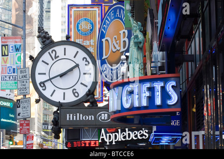 Ein Ziffernblatt am Broadway NYC USA Stockfoto