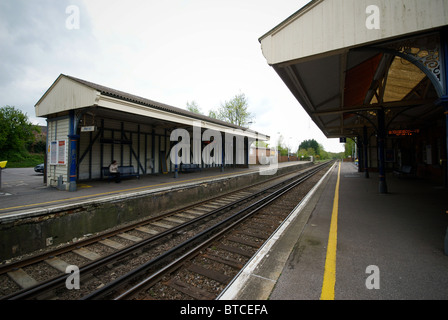 Sway Bahnsteige Station New Forest Hampshire UK Stockfoto