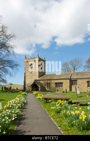 Allerheiligenkirche, dienen die Pfarreien von Broughton & Elslack, in der Nähe von Skipton, North Yorkshire, England UK Stockfoto