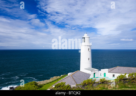 Trevose Head Leuchtturm, Cornwall, UK. Stockfoto