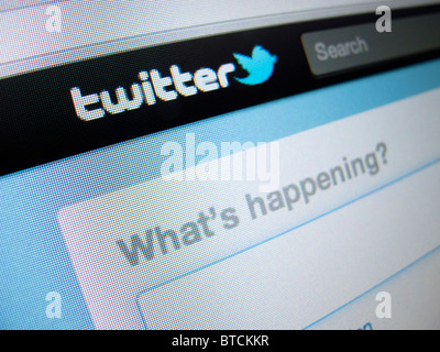 Detail der Screenshot von Twitter Internet Internet-homepage Stockfoto