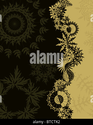 Illustrierte Hintergrund verschiedener Rosette Formen Stockfoto