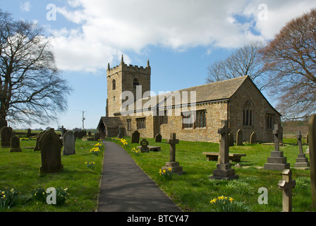 Allerheiligenkirche, dienen die Pfarreien von Broughton & Elslack, in der Nähe von Skipton, North Yorkshire, England UK Stockfoto