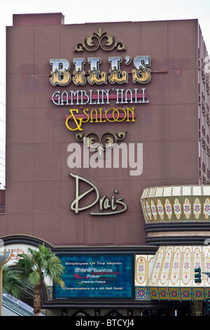 Rechnungen Gamblin Hall & Saloon, Las Vegas, Nevada Stockfoto