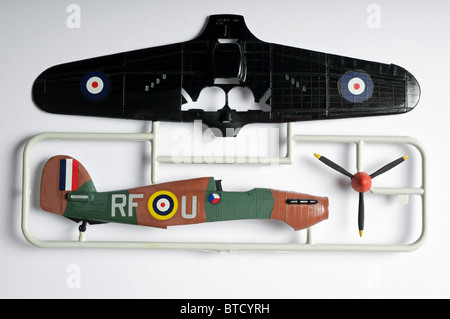 Maßstab 1: 72 Revell Hawker Hurricane MK.1 Kunststoff Modell-Bausatz. Stockfoto