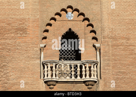 12. jahrhundert Maurischen Balkon auf die Giralda in Sevilla, Spanien Stockfoto