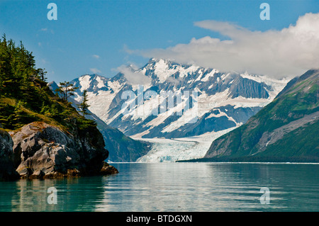 Herrliche Sicht auf Gletscher Überraschung aus Punkt Doran, Prinz-William-Sund, Yunan Alaska, Sommer Stockfoto