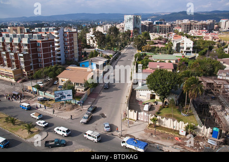 Overhead tagsüber Ansicht von Addis Abeba Stockfoto