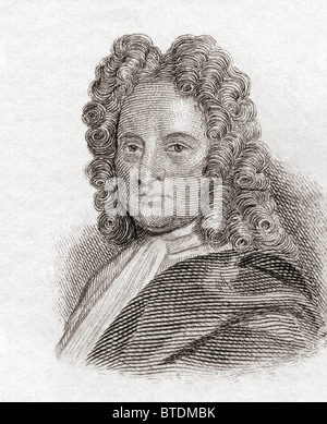 Edmond Halley, 1656, 1742. Englische Astronom, Geophysiker, Mathematiker, Meteorologe und Physiker. Stockfoto