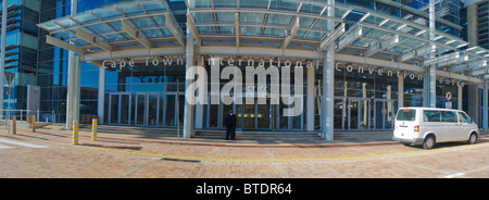 Einen Panoramablick über den Eingang an der Cape Town International Convention Centre Stockfoto