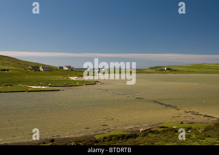 Traigh ein Taoibh Thuath Strand in der Nähe von Leverburgh South Harris, Hebriden, Western Isles, Schottland.  SCO 6914 Stockfoto