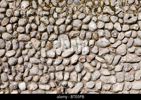 Traditionelle Flintstein Feuerstein Steinmauer in Norfolk, England Stockfoto