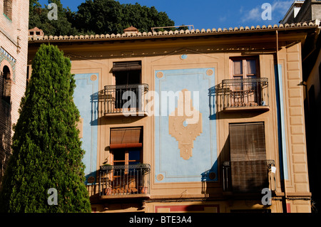 Granada Spanien Andalusien Plaza Santa Ana Stockfoto