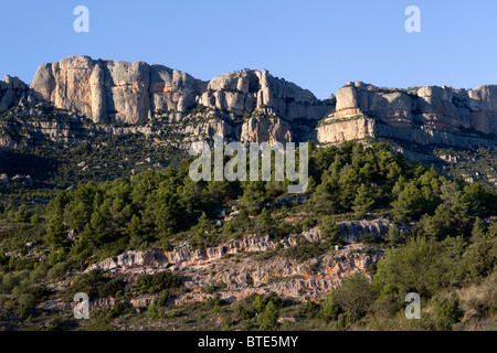 Berge und die Landschaft in das Priorat Wein Region Katalonien, Spanien Stockfoto