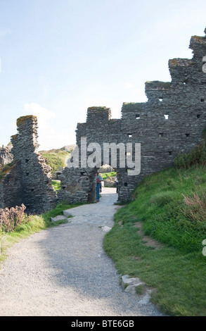 Tintagel Castle ruins, North Cornwall, England, UK Stockfoto